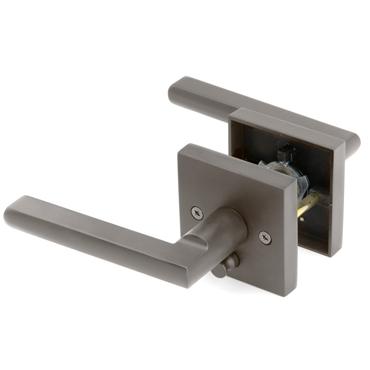 Linkaa Door Lever Matte Black Nickel Finish Door Handles Square